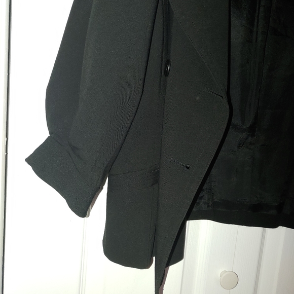 Bedo Femme 3/4 Sleeve Black Blazer Jacket Cuff Detail Faux Pocket Size 12 Large - Picture 5 of 10